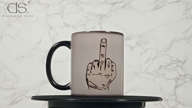 Taza mágica de cerámica negra cambiadora de color 320 ml miniatura 7