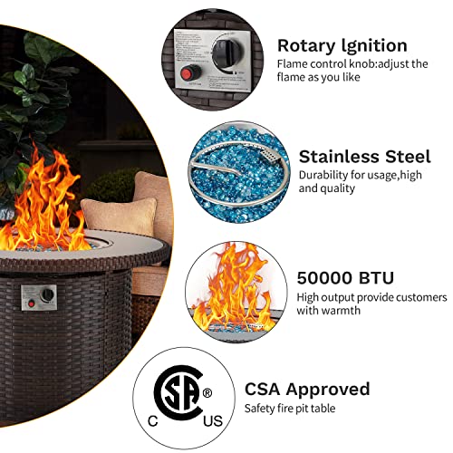 EROMMY-Gas-Fire-Pit-Table38-Inch-50000-BTU-Round-Propane-Firepits-with-Lid-and-Fire-GlassCSA-CertificationAdd-Warmth-and-Ambience-to-Gatherings-and-Parties-on-Patio-Deck-Garden-BackyardBrown