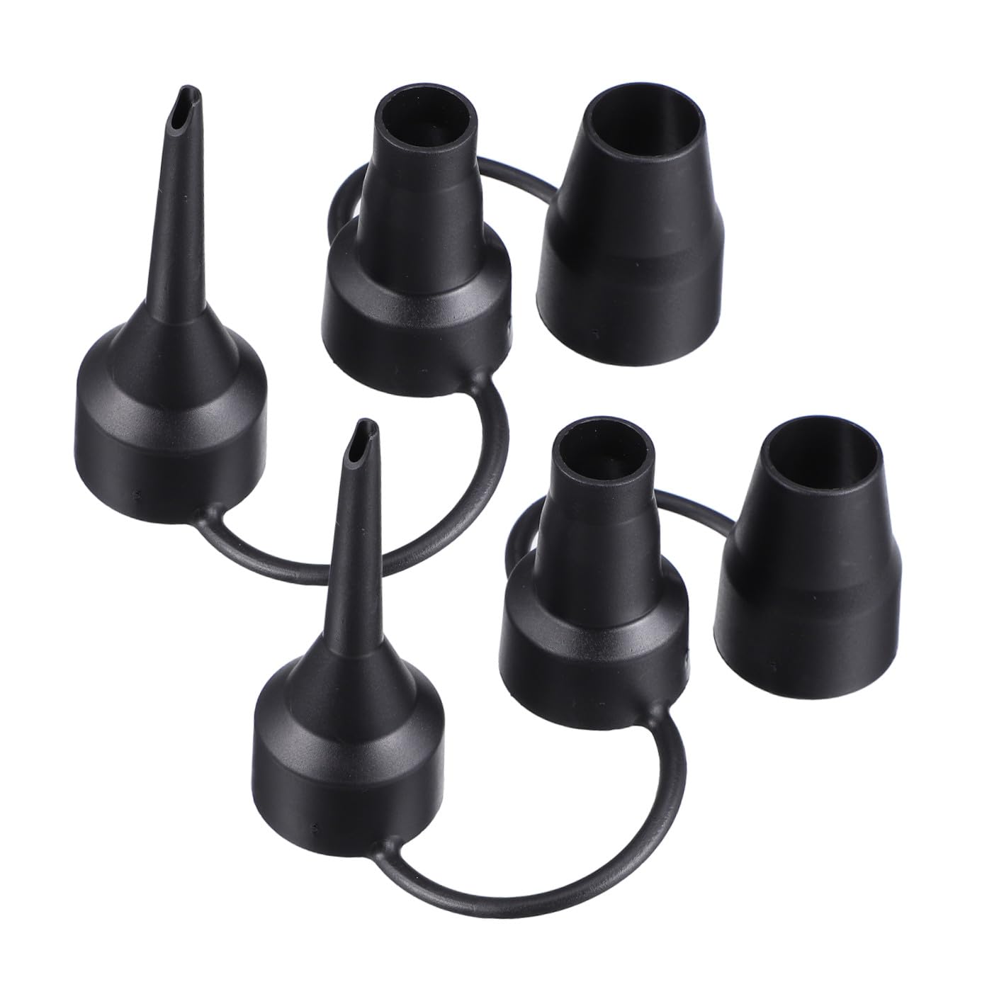 Sosoport Set di 3 Ugelli per Pompa D'aria in Plastica Nero, Adattatori per Gonfiaggio Multifunzionali Design Tre, Portatili e Facili da Trasportare per Attività Outdoor