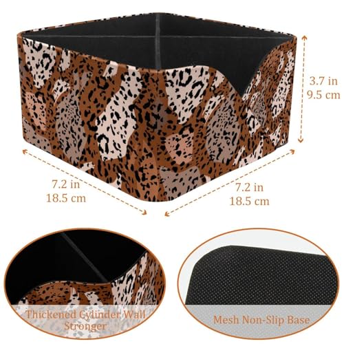 Fournitures de bureau pour la maison : pot de rangement léopard - 4