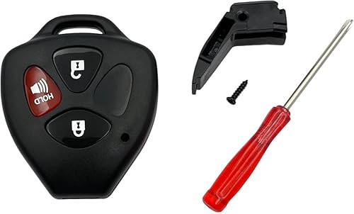 Miniatura 4 de Funda de repuesto para llavero Toyota de 3 botones, funda para llavero con destornillador, compatible con Toyota 4Runner Corolla Matrix RAV4 Venza