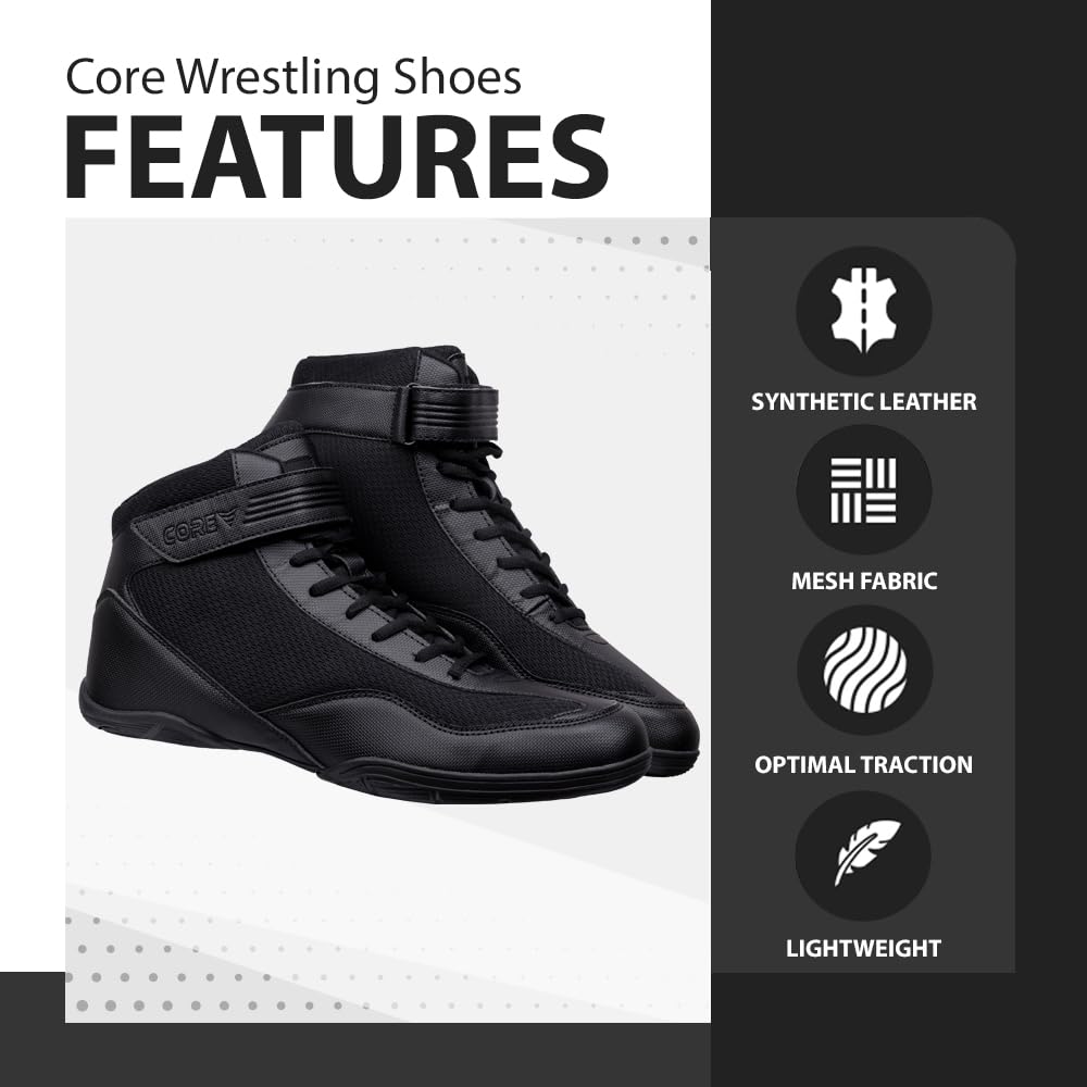 CORE Scarpe da Wrestling - Calzature Sportive da Combattimento ad Alta Trazione - Scarpe Wrestling Bambino, Wrestling Shoes, Scarpe da Lotta Wrestling