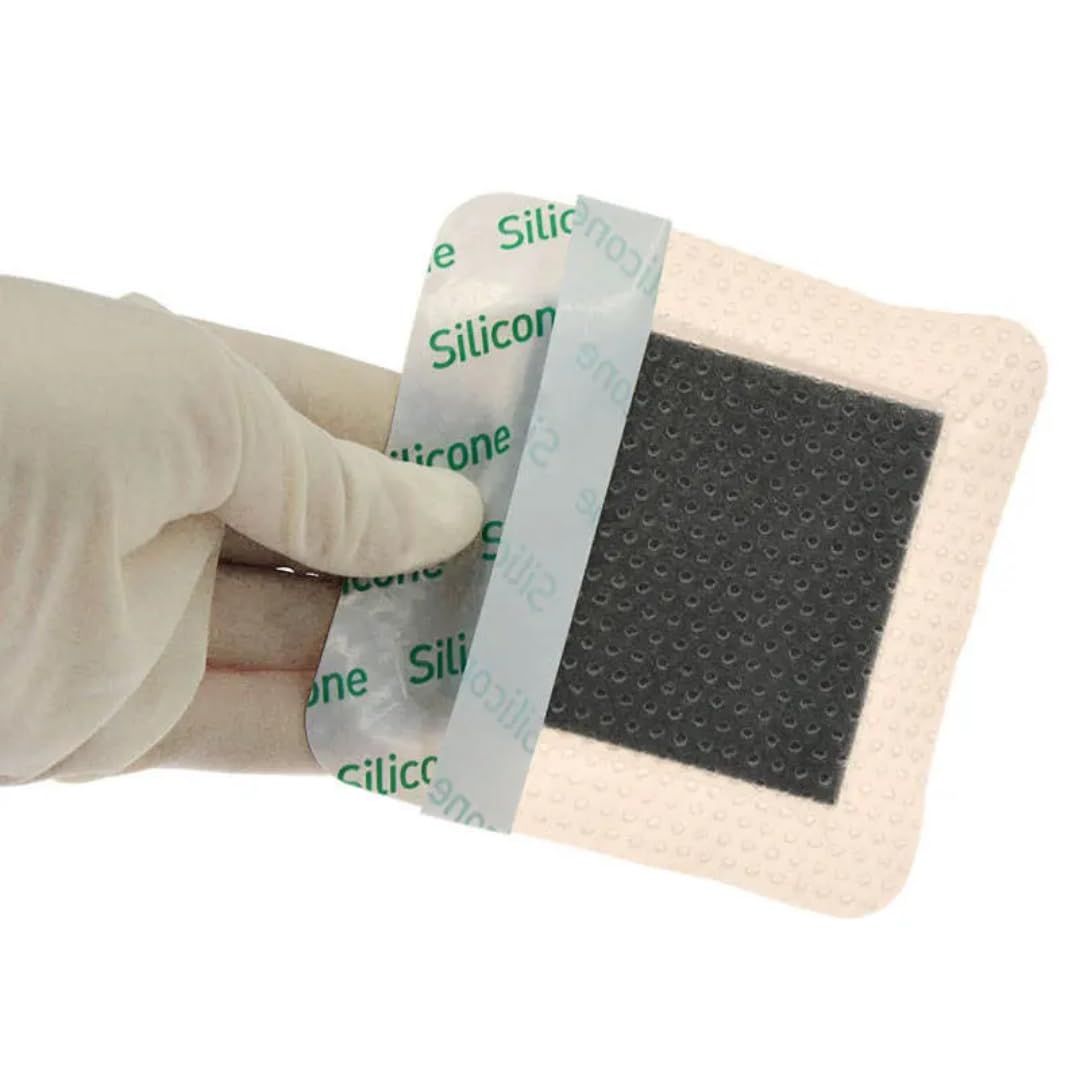 AG Silicone Gel Foam Dressing for Bed Sores and Pressure Ulcers, Dressing Waterproof Bandage, Antimicrobial with Silver Dressing Pad (7.5cm x 7.5cm) — Amazon image 6