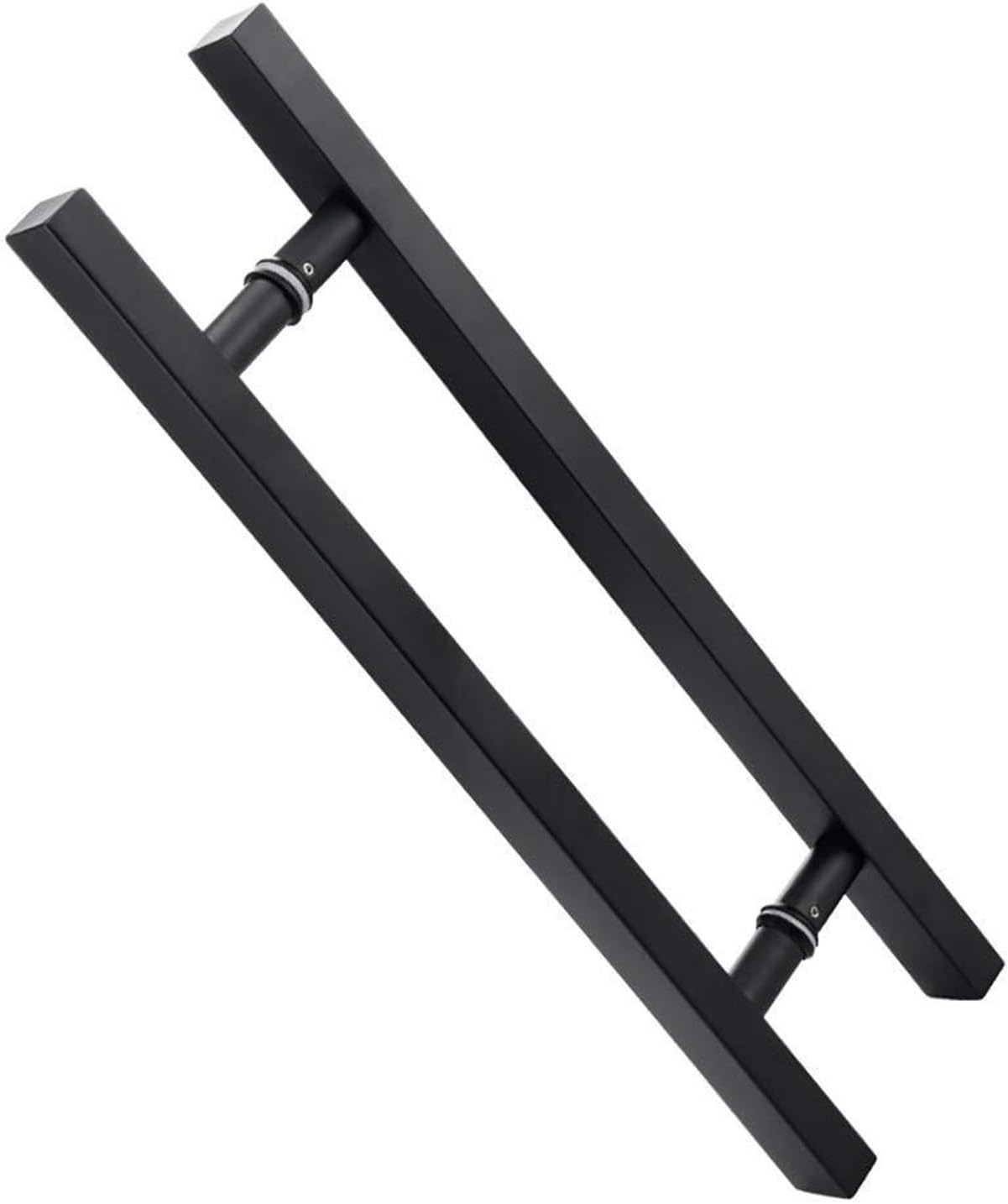 Matt Black Stainless Steel Square Tube Handle Glass Door Push-Pull Handle Wooden Door Sliding 9 Sizes (Size : 500x300mm)