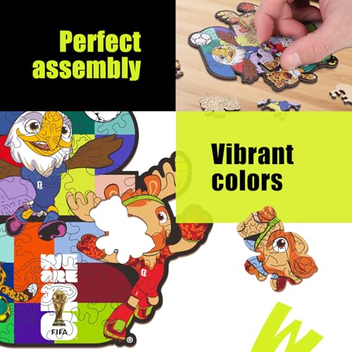 Image of FIFA World Cup 2026 Zayu, Clutch & Maple 26PCS Wooden Pocket Puzzle