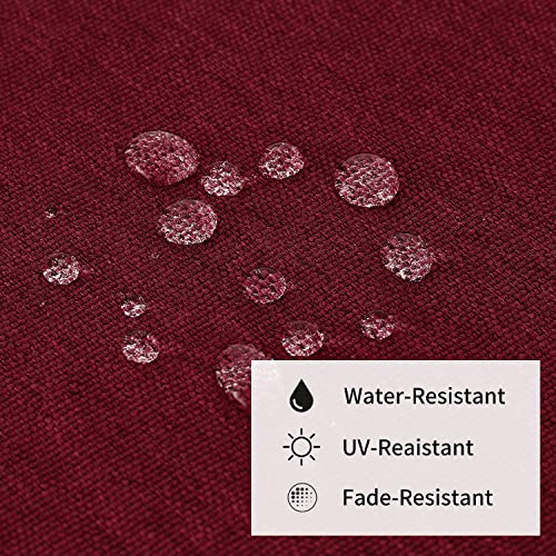 Eaimi Outdoor Chair Cushions For Patio Furniture - Square Corner Patio Cushions For Outdoor Furniture 4 Packs - Waterproof Indoor Chair Cushions For Dinning Chairs, 18.5" X 16" X 3" (Burgundy-New) #TOP3