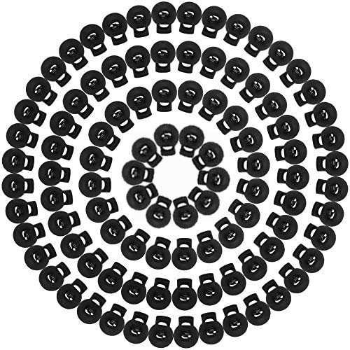 Cierre de Cordón 100 Piezas Resorte de Plástico Negro para Suministros de...
