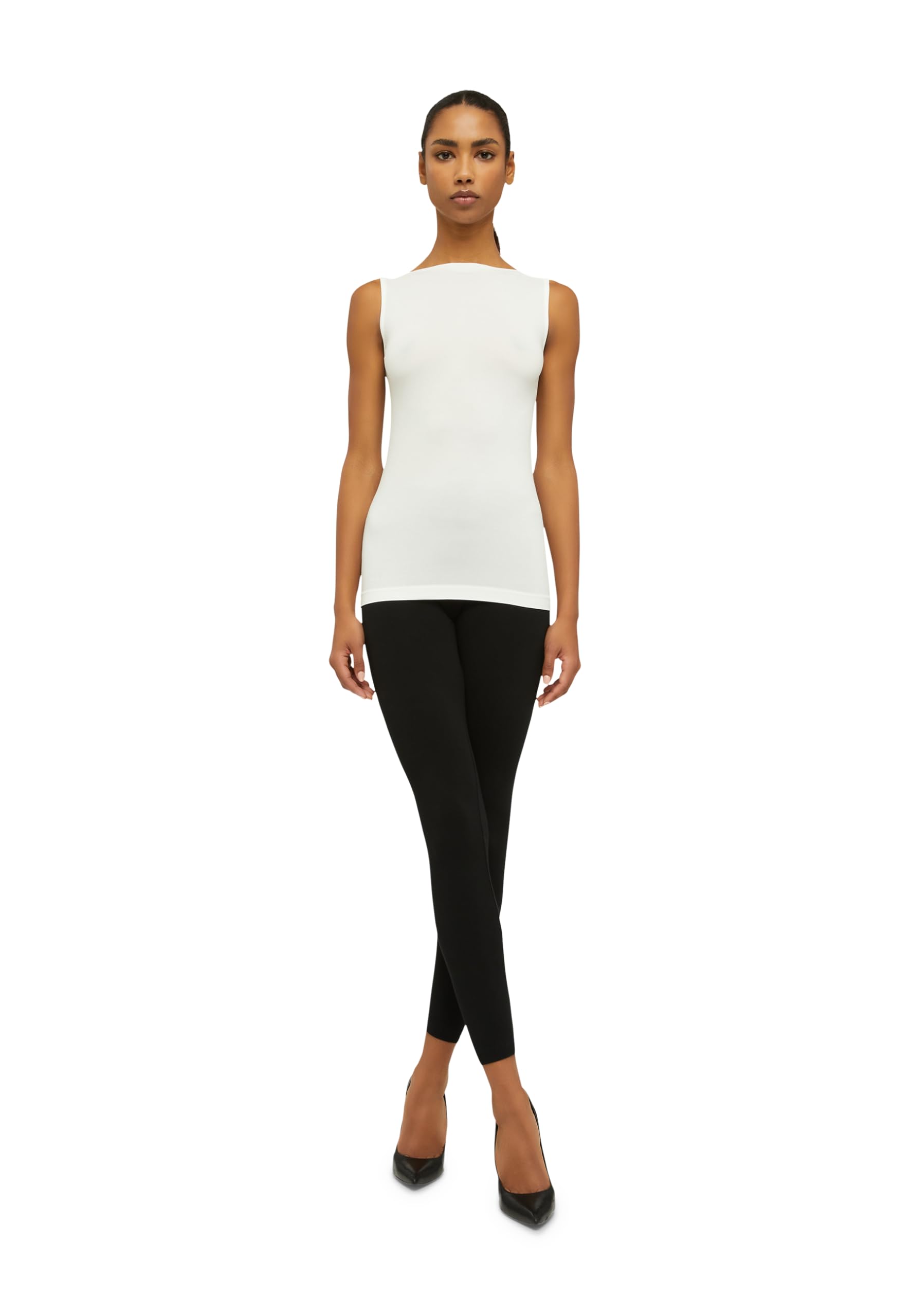 Wolford Aurora Top Bez Rękawów Dla Kobiet Biodegradowalna Bezszwowa Koszula Z Dzianiny Z Dekoltem Na Co Dzień