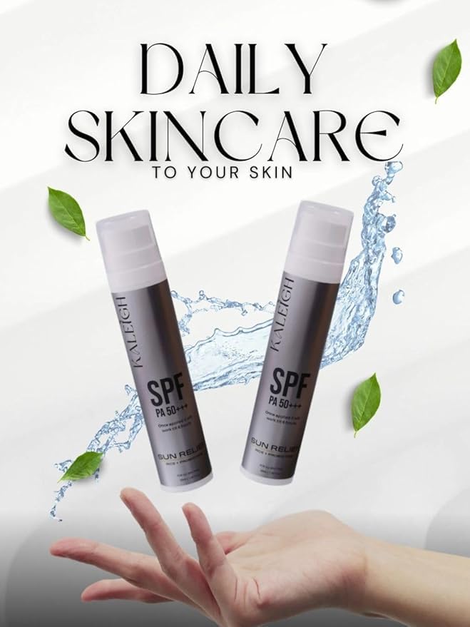 Image of Kaleigh Broad Spectrum SPF 50 Sunscreen - Lightweight, Water-Resistant UV Protection for Face & Body - Pack of 2