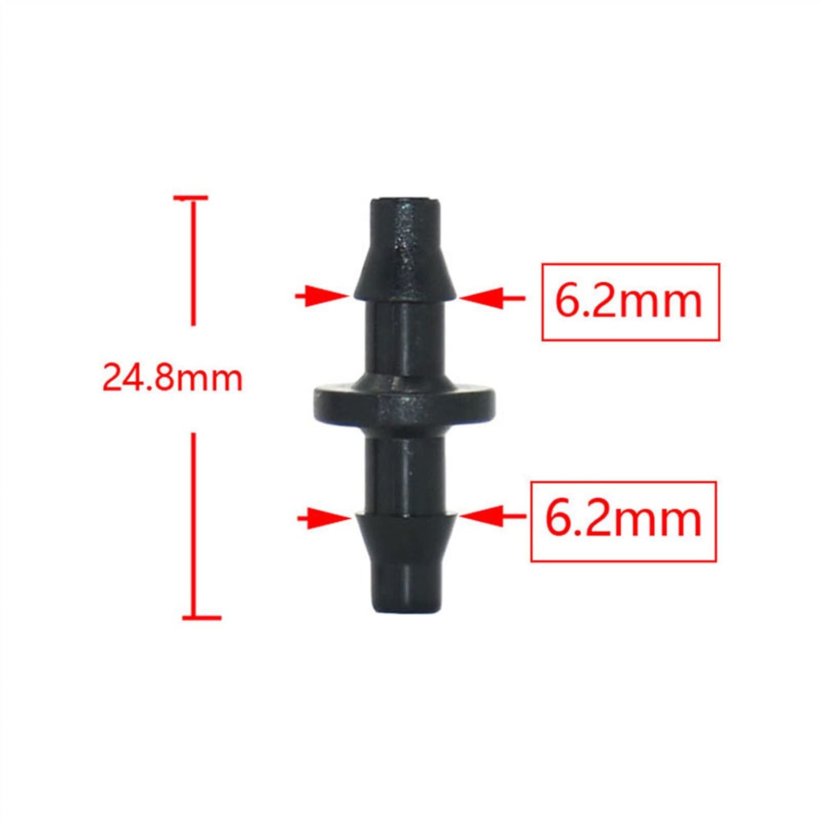 Złącza do węża ogrodowego 1/8 1/4 cala Barb pojedyncza podwójna wtyczka kolankowa końcówka kroplowa złączka do węża 3/5 4/7 mm 200 szt. (kolor: 1I8 1I4)