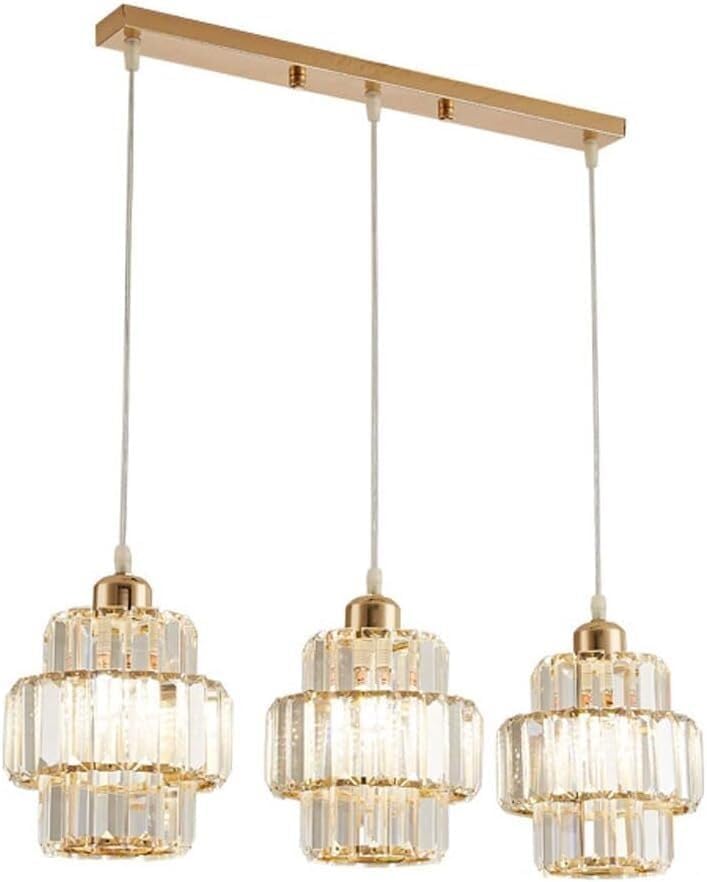 Lumière en cristal suspension moderne pour illuminer une salle à manger chaleureuse