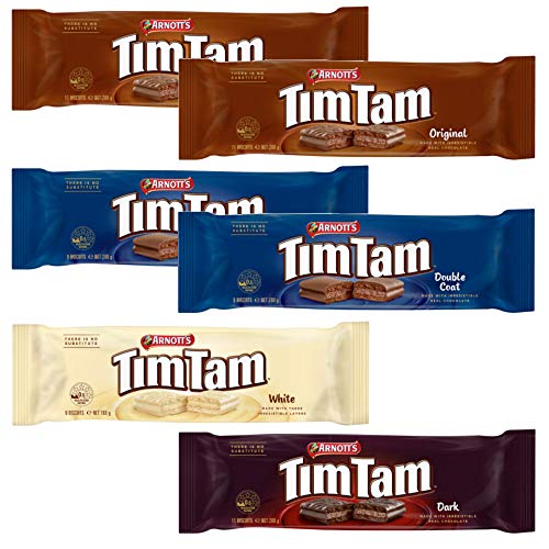 ティムタム いろいろセット ６個セット オリジナル２個、ダブルコート２個 クラシックダーク１個、ホワイト１個 ビスケット チョコ オーストラリア