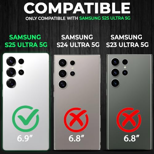 Image of AESTMO Samsung Galaxy S25 Ultra 5G Back Case Cover | Tough Armor Bumper | Ring Holder & Kickstand in-Built | 360 Degree Protection Cover for Samsung Galaxy S25 Ultra 5G (Black)