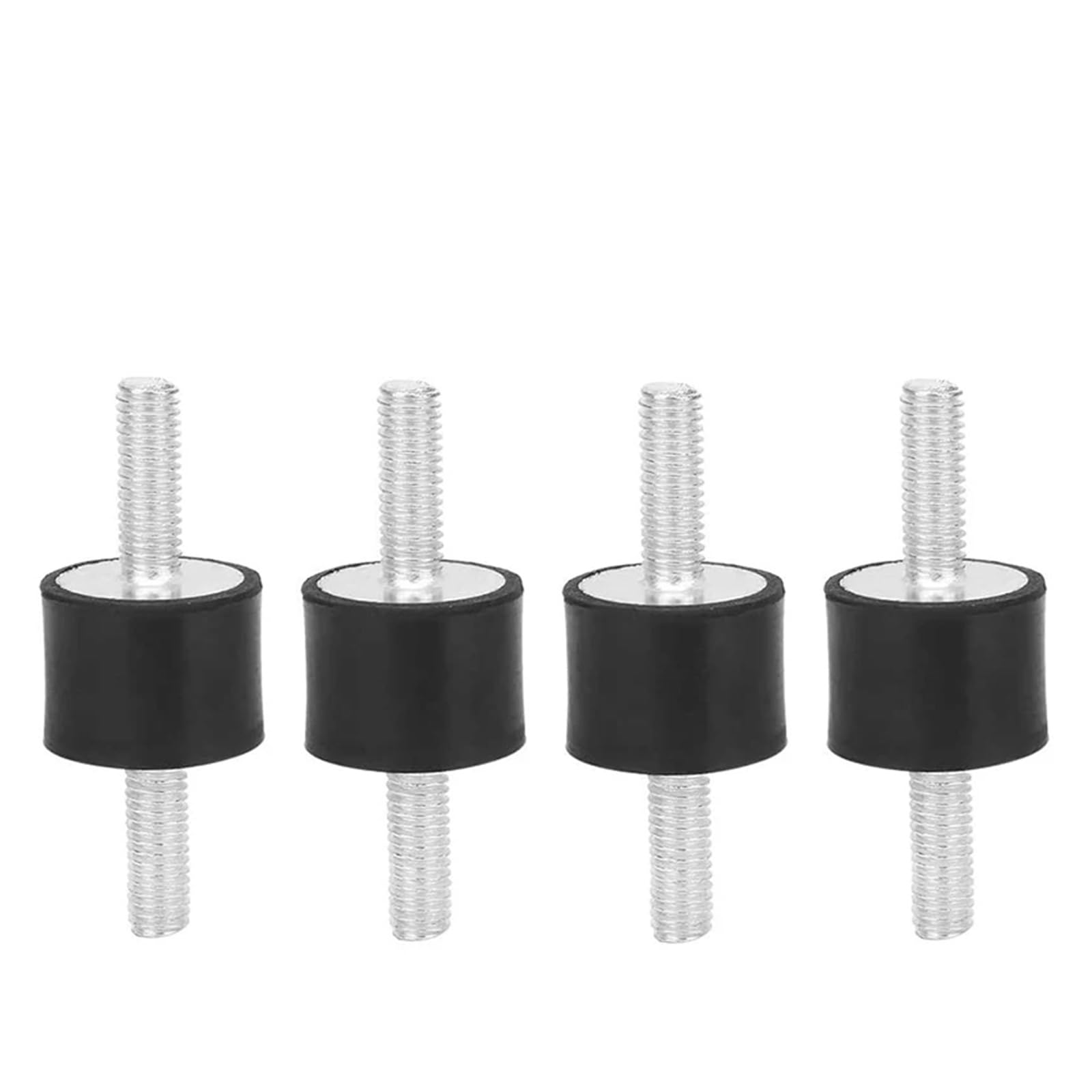 4er-Pack M6-Gummilager, Schwingungsdämpfer, zylindrische Stoßdämpfer mit 18 mm Gewinde(M6 25x25mm)