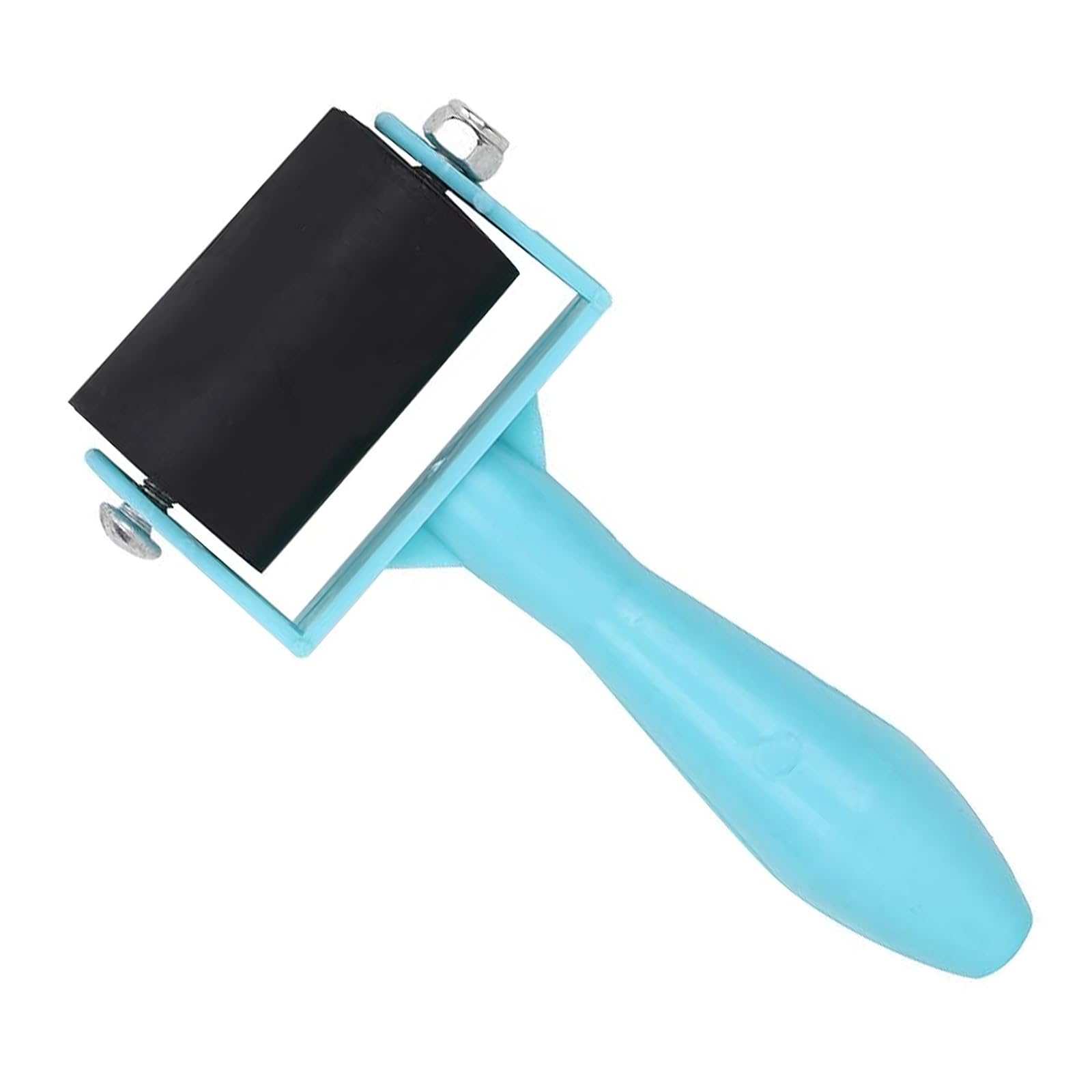 Mini Brayer Roller for Crafts, Small Rubber Brayer Roller for Ink Roller for Printmaking, Craft Paint Roller for Stamping and Scrapbooks (Blue)