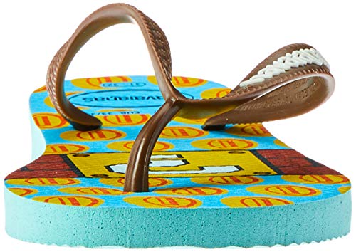 Chinelo Mario Bros, Havaianas, Adulto Unissex, Ice Blue/Café, 33/34