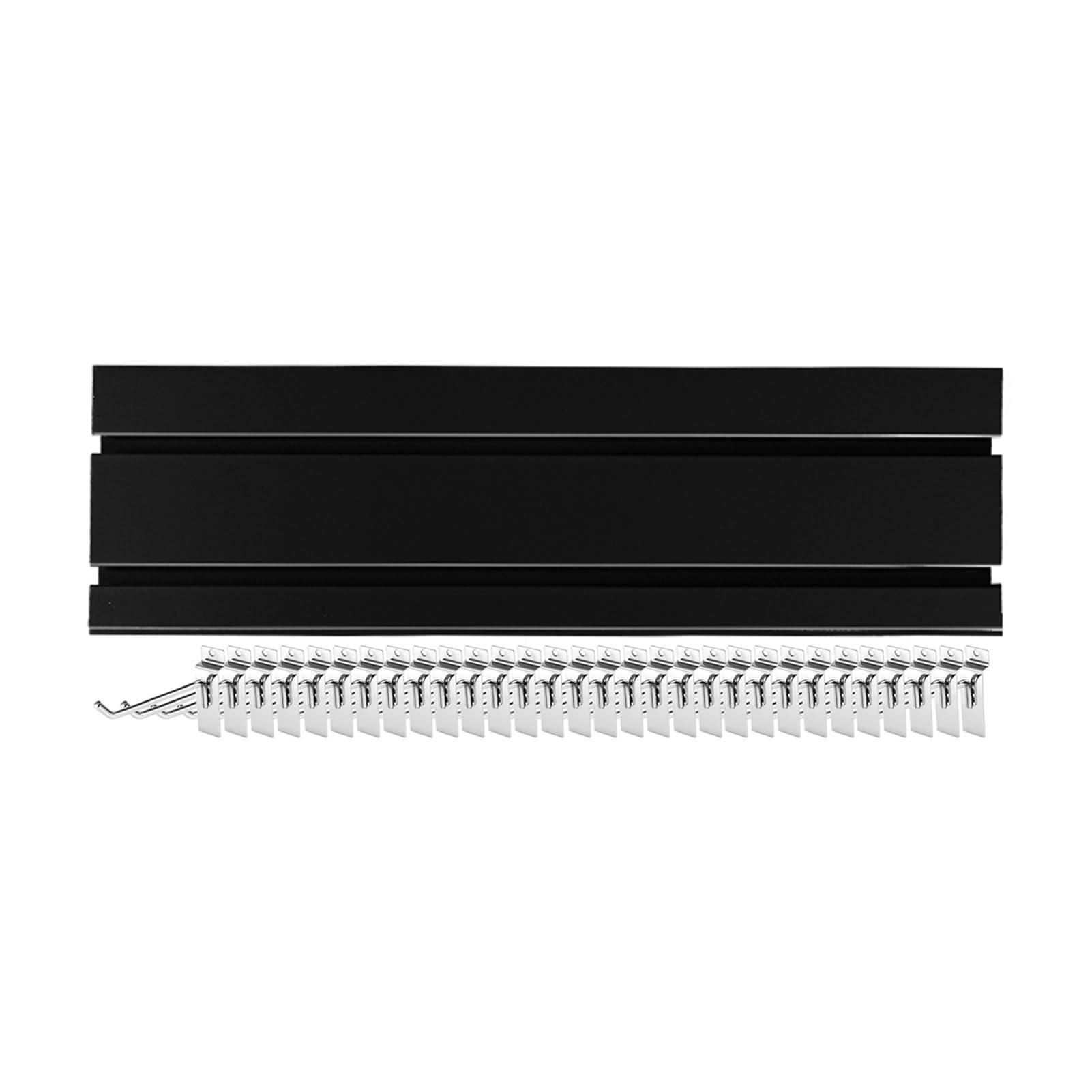 Panele Slatwall z 30 haczykami, organizer ścienny do garażu, półki do przechowywania, do kuchni, warsztatu, sklepu detalicznego, listew ekspozycyjnych, deski ściennej, narzędzia, tablica, łączący się