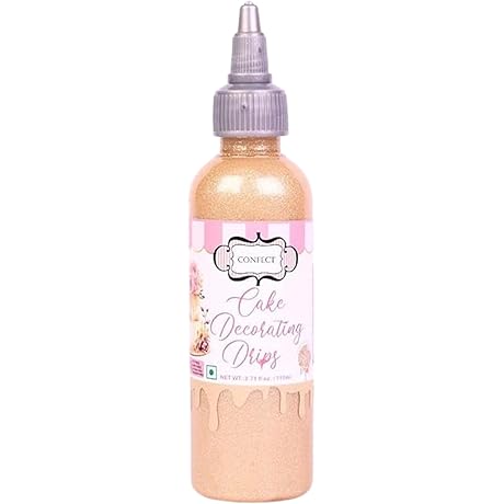 Confect Twinkling Silvery Gold Edible Icing Drip