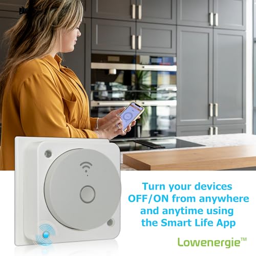 Lowenergie Smart WiFi Plug, No Hub Required, Works with Alexa & Google Assistant, Remote Control via App, Timer Function, Voice Control, 13A, UK Plug, for Home Automation - Image 4