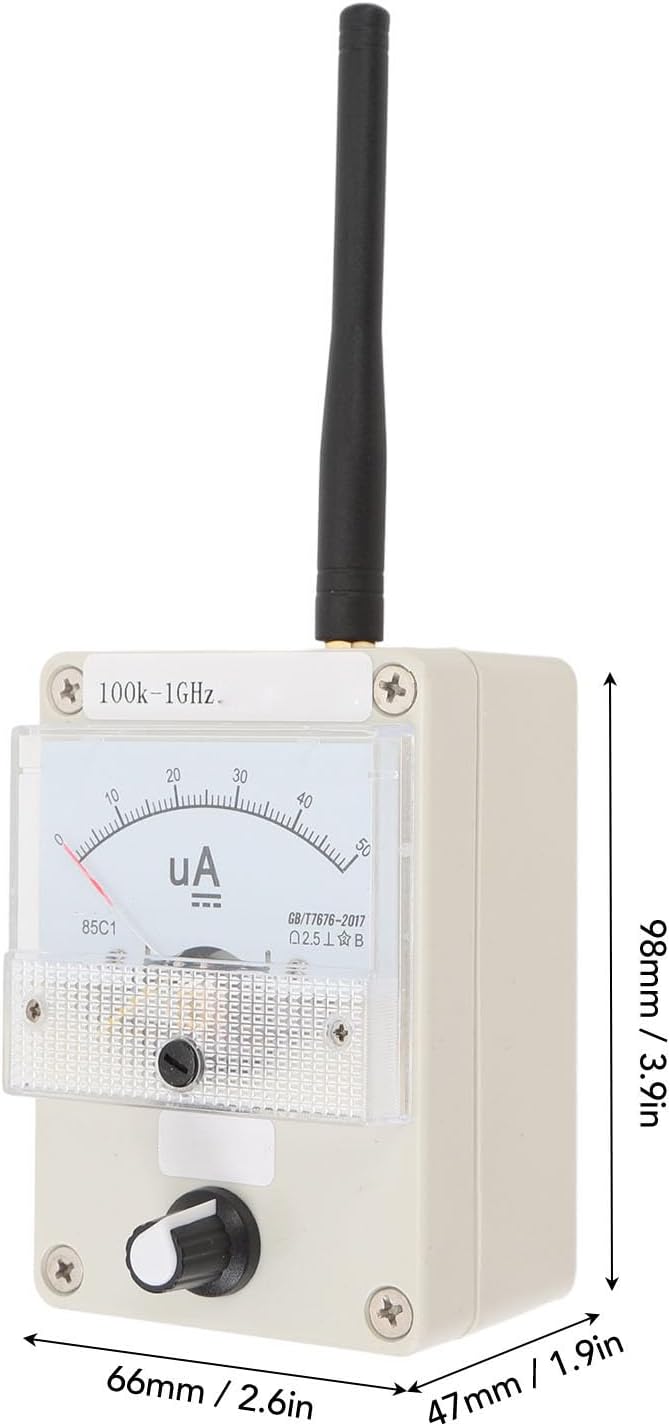 RF Signal Level Meter, 100KHz to 1GHz Broadband Field Strength Meter with Antenna, Auto Shock Absorption, for Radio Antenna