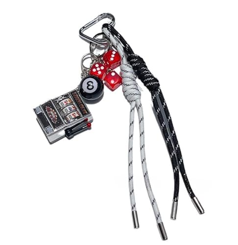 HOHOPEACH Rope Bag Charm Y2K Purse & Backpack Ornament Black