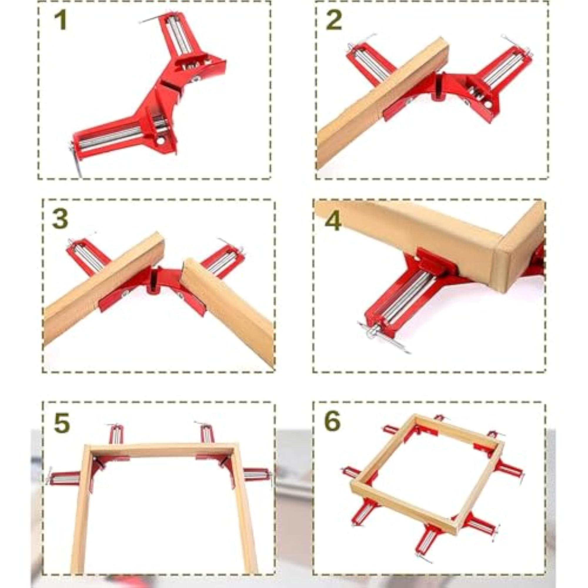 90 Degree Clamps, 4 Pieces Right Angle Carpenter Square