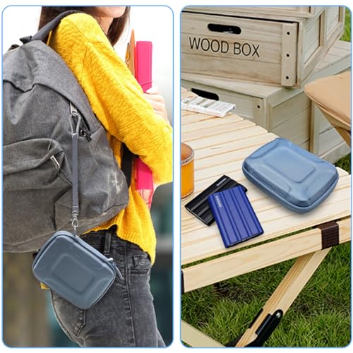 Image of XANAD 2-in-1 Hard Case for Samsung T7 /T7 Shield /T7 Touch /T9 /T5 SSD, Blue