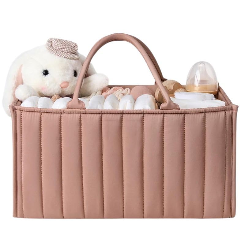 Spacious Diaper Caddy Organizer - Customizable Baby Organizers and Storage for Mom - Portable, Stylish Design - Ideal for Newborn Essentials and