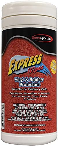 QuestSpecialty Express Wipes Vinyl & Rubber Protectant (240 Pack)