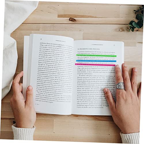 Hemoton 2 Coloridas De Livros Coloridos Para Fichários Tiras De Destaque Adesivos De Leitura Separad