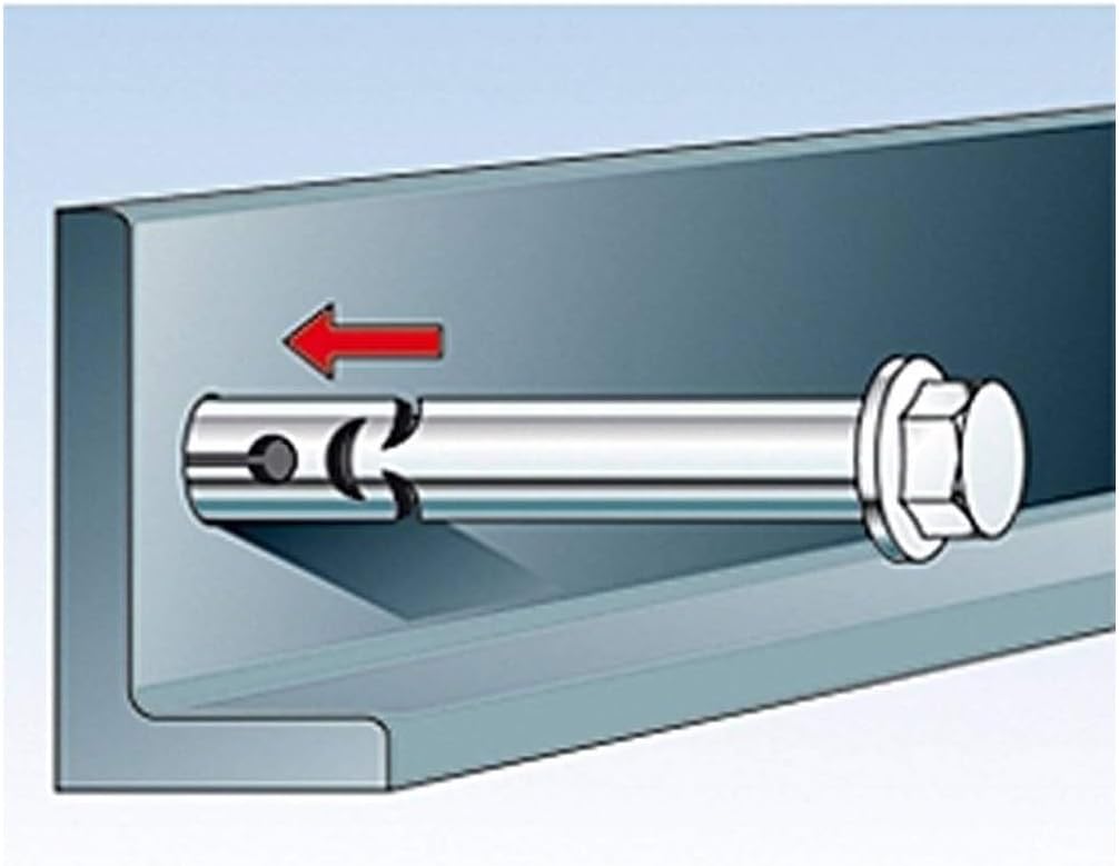 Fischer 45766 Metal Anchor EY (Pack of 100) FSL Closed Hook M6 x 45 D8
