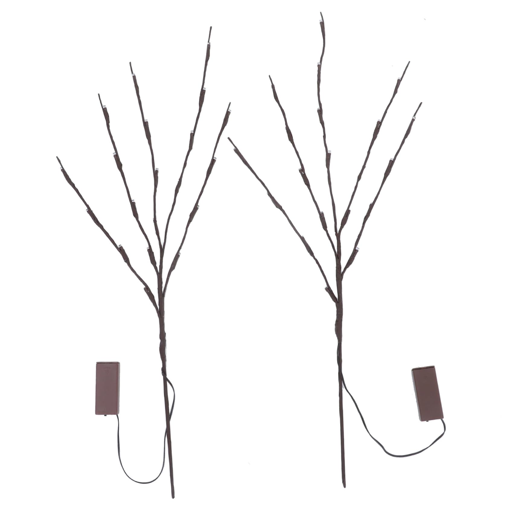 VOSAREA 2Pcs LED Branches Light Decorative Lamp for Indoor and Outdoor Use Warm White White Table Light Relaxing Atmosphere for Home Decoration and Photo Props