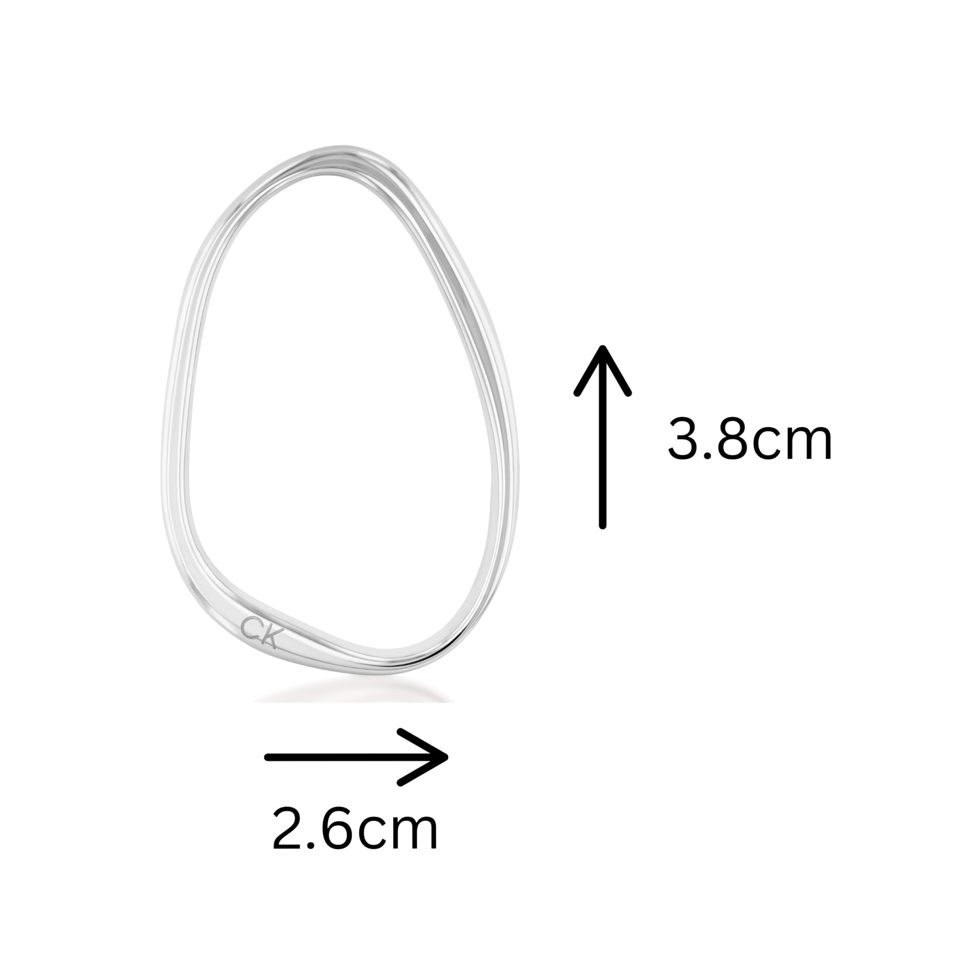 Calvin Klein Pendientes de Aro para Mujer Colección ELONGATED DROPS de Acero Inoxidable - 35000450