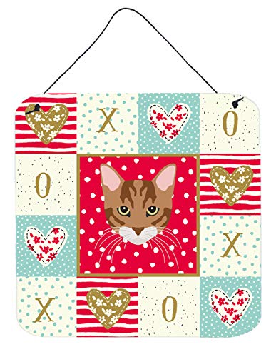 Caroline's Treasures Toyger Cat Love Wall or Door Hanging Prints Wanddekoration, Mehrfarbig, 6x6 Cover