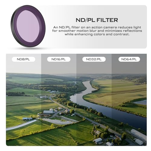 Image of Freewell ND /PL Filter Set for Osmo Action 5 Pro /Action 4 /3 /Xtra Edge Pro | ND8 /PL, ND16 /PL, ND32 /PL, ND64 /PL hybrid polarising ND filters for glare reduction