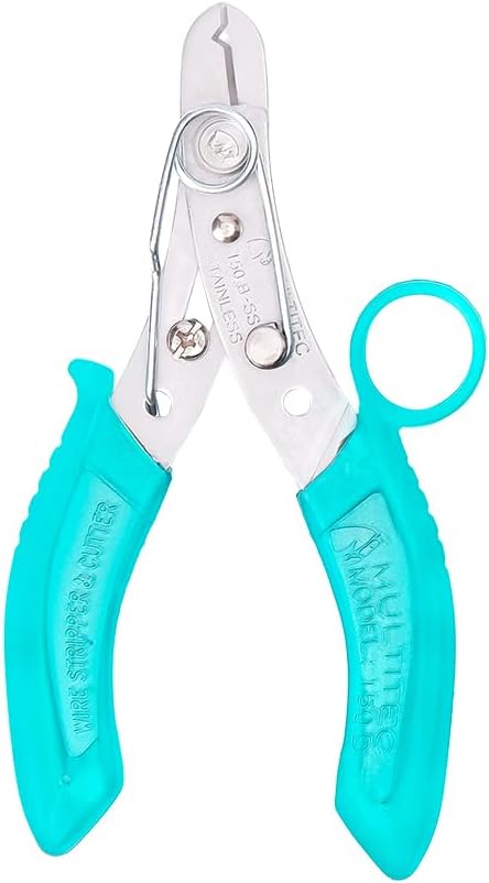 MULTITEC MT-150B SS Wire Cutter & Stripper | 2-in-1 Stainless Steel Electrical Hand Tool for Home & Industrial Use | Manual Wire Stripping & Cutting Tool with Ergonomic Grip and Safety Protection