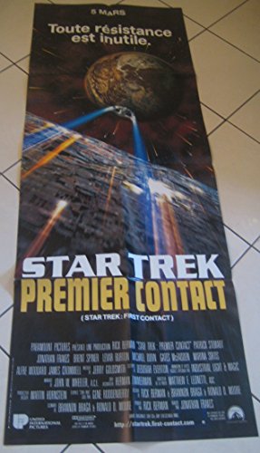 Affiche Cinema Originale Star Trek Premier Contact 60X120Cm Lithographie Rare