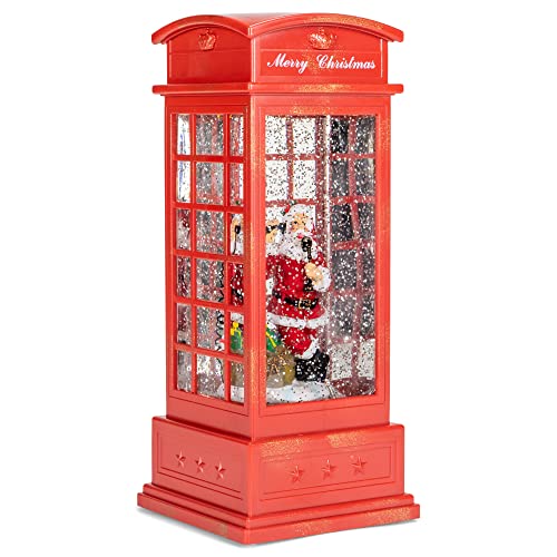 Raz Imports 10" Santa In Lighted Water Booth #TOP1