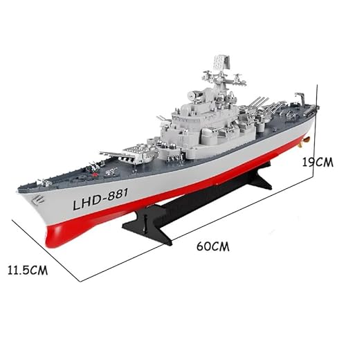 efaso RC Schlachtschiff LHD-881 Ferngesteuertes Boot 1:390 Akku Alarm 2,4 Ghz Remote Watch
