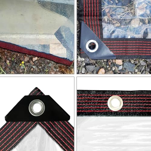 Transparente Plane - mit öSen Abdeckplane Wasserdicht 2X3m Durchsichtige Tarp GewäChshaus MöBel Staubdicht wasserdichte Gartenplane Gewebeplane Wetterfeste FüR Schutz Vor Witterung