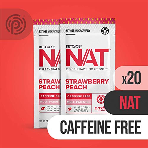 Prüvit Keto//Os Nat Strawberry Peach Keto Supplements – Caffeine Free - Exogenous Ketones - Bhb Salts Ketogenic Supplement For Workout Energy Boost For Men And Women (20 Count) #TOP3