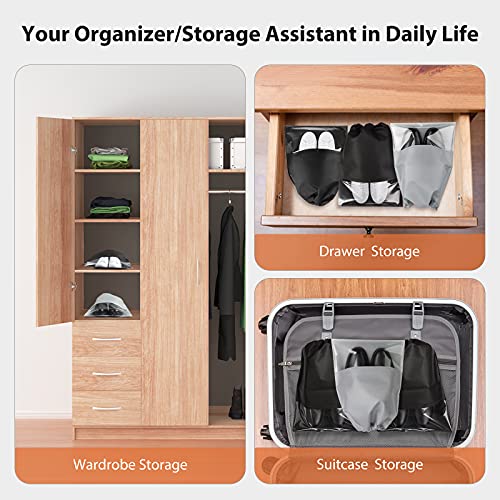 20PCS Shoe Bags for Travel, Hezelf Large Shoes Pouch Packing Organizers, Portable Shoe Bag for Storage Clear Window with… - Image 6