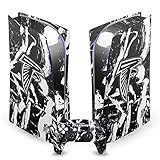 Head Case Designs Offizielle NFL Marmor Atlanta Falcons Vinyl Frontplatte Haut Gaming Aufkleber Abziehbild Abdeckung kompatibel mit Sony Playstation 5 PS5 Disc Edition Console & DualSense Controller