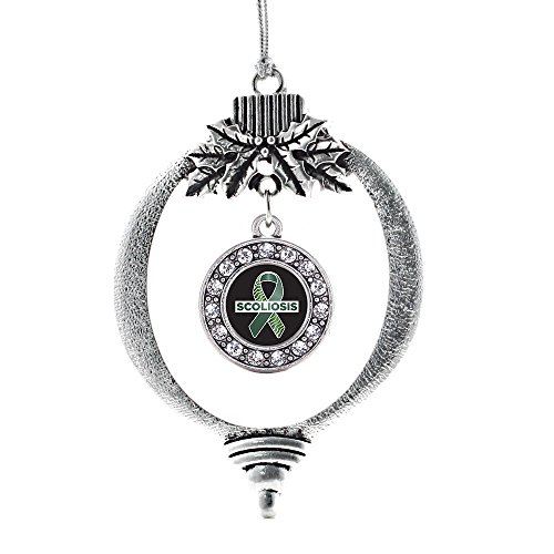 Inspired Silver - Adorno clásico de Navidad para apoyar la escoliosis circular y concienciación, árbol de Navidad (clásico, soporte y conciencia de escoliosis circular)