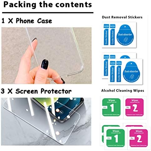 LYZXMY Case for Blackview A70 / Blackview A70 Pro + [3 Pieces] Tempered Film Glass Screen Protector - Transparent Silicone Soft TPU Cover Shell for Blackview A70 (6.5")