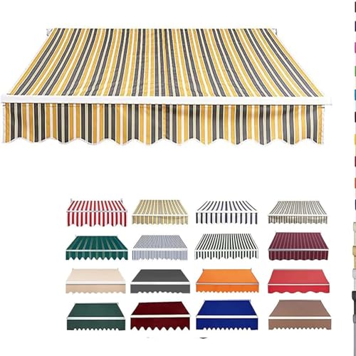 Toile De Rechange for Auvent,Store Banne Manuel RéTractable Toile D'Auvent Store Banne for Patio, Terrasse Ou Jardin ImperméAble Tissu De Remplacement for...