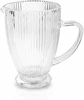 Jarra de Vidro 1,3L Design Moderno Canelado Elegante e Resistente para Água Sucos e Bebidas Premium