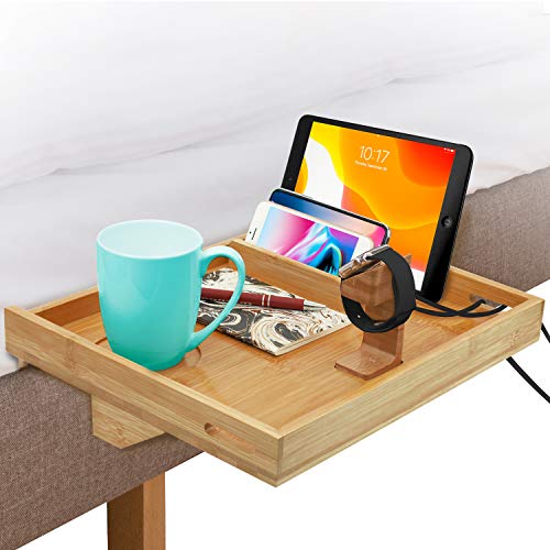 Laboratory 29 Bamboo Bedside Shelf Storage Organizer Bedside Table for Bedroom Dorm Side