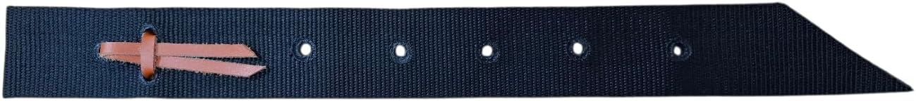 Villanos Arts - Nylon Off Billet Strap, 39 x 2 inches, Reinforced 5-Hole Design with Leather Tie, Heavy Duty Strap for Attaching Girth to Saddle, Nylon Off Billet for Western Saddle.