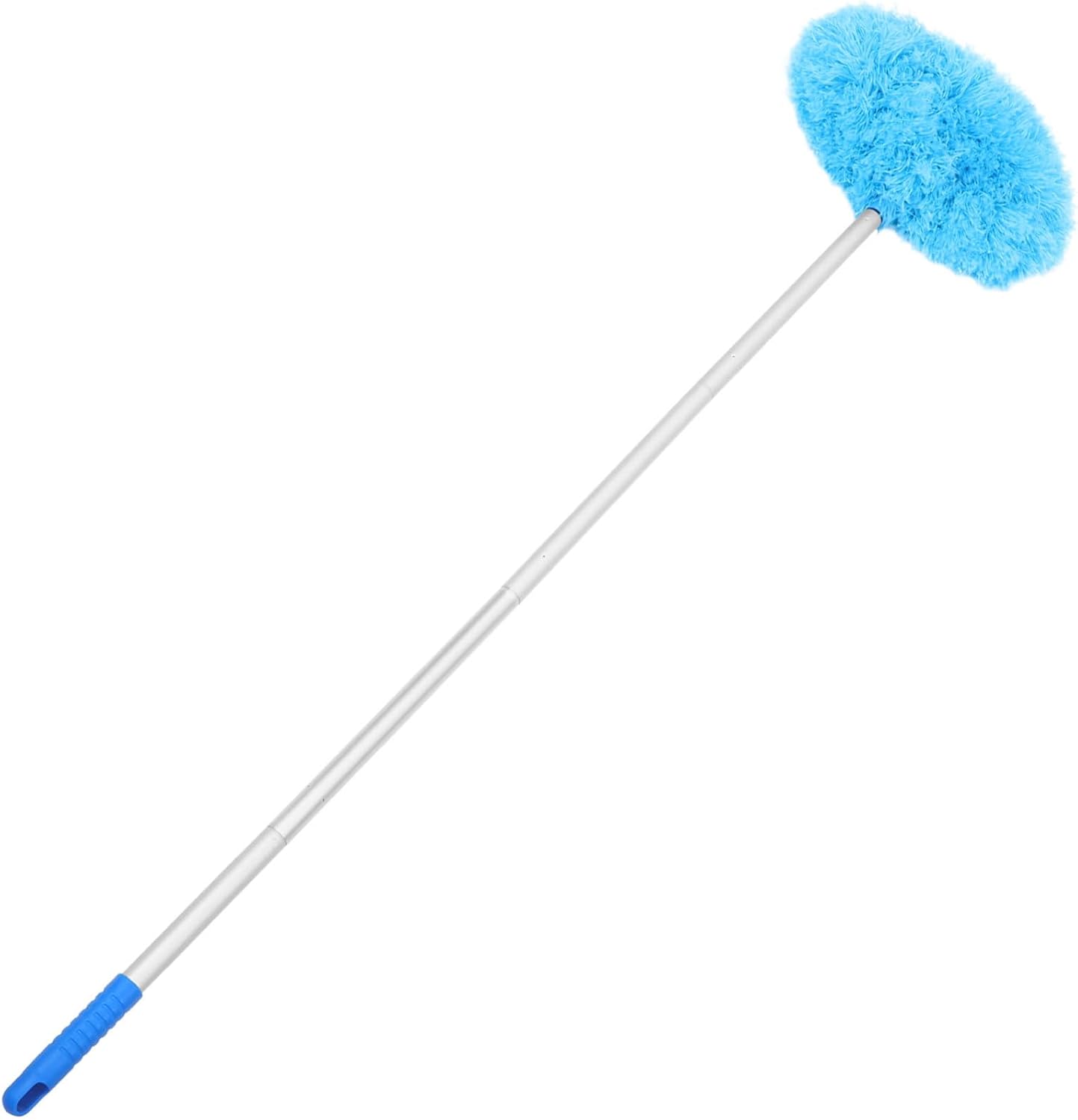 Dust Brush Fan Duster for Ceiling Fan with Extension Extendable Duster Spiderweb Duster with Pole Extension Duster Outdoor Cobweb Duster Cobweb Remover Blue Polypropylene Yarn
